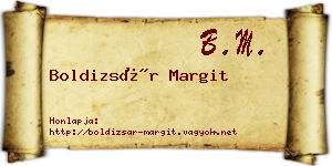 Boldizsár Margit névjegykártya